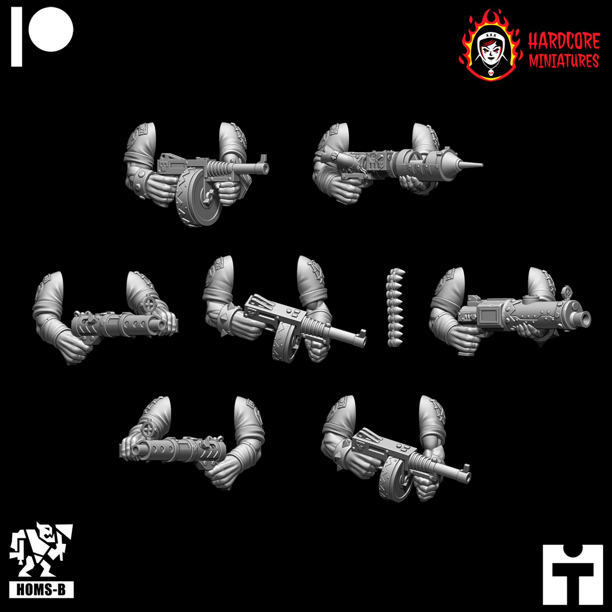 Orc Boyz Short Sleeve Arms with Weapons